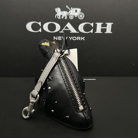 NWT Coach X NASA Rexy Studded Coin purse Bag Charm Space Star Rivet Zipper FOB - Picture 6 of 9